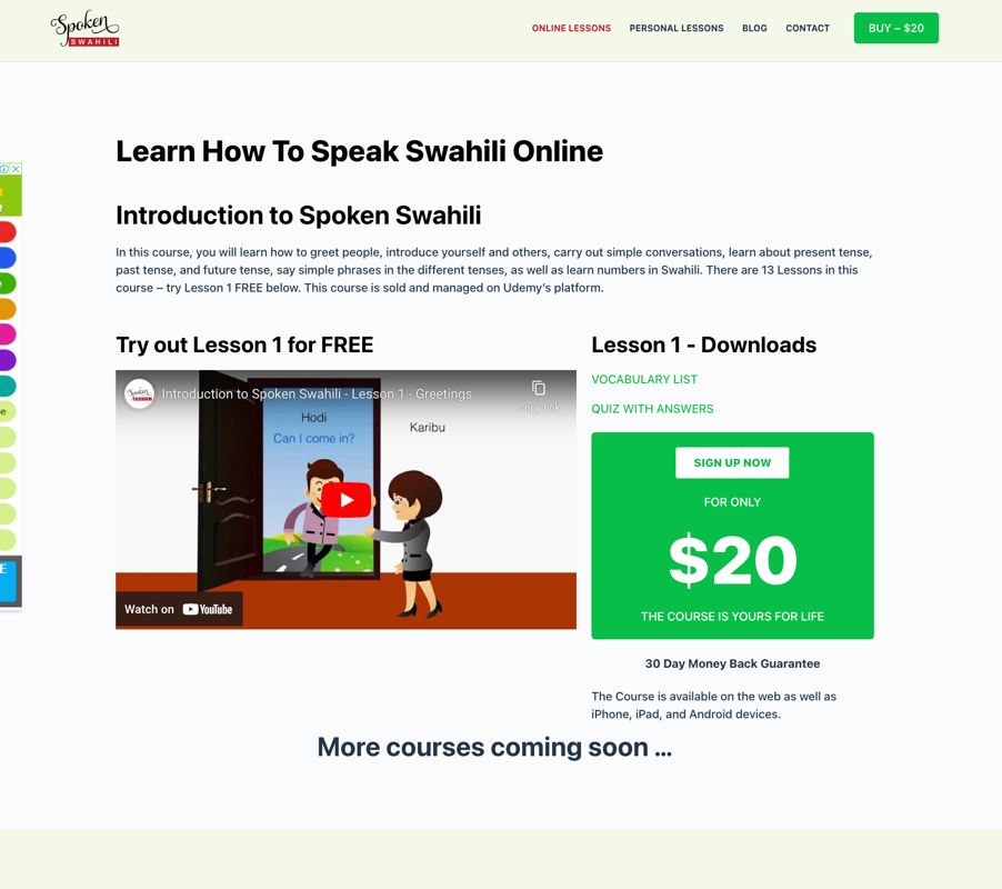 Spoken Swahili - Posts image